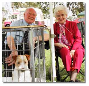 Murphy at a show with two of his keenest fans,  Grandma and Grandpa!